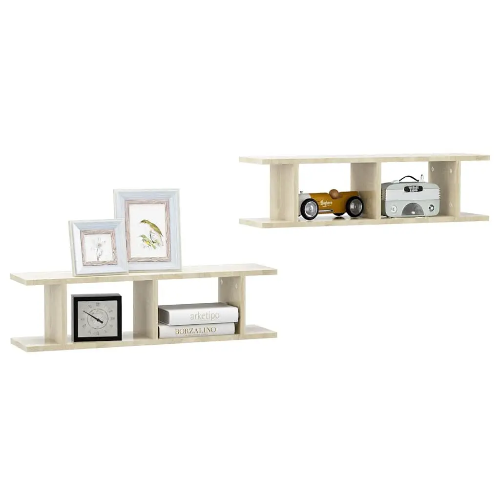 Wall Shelves Brown Floating 75 x 18 x 20 cm Engineered Wood