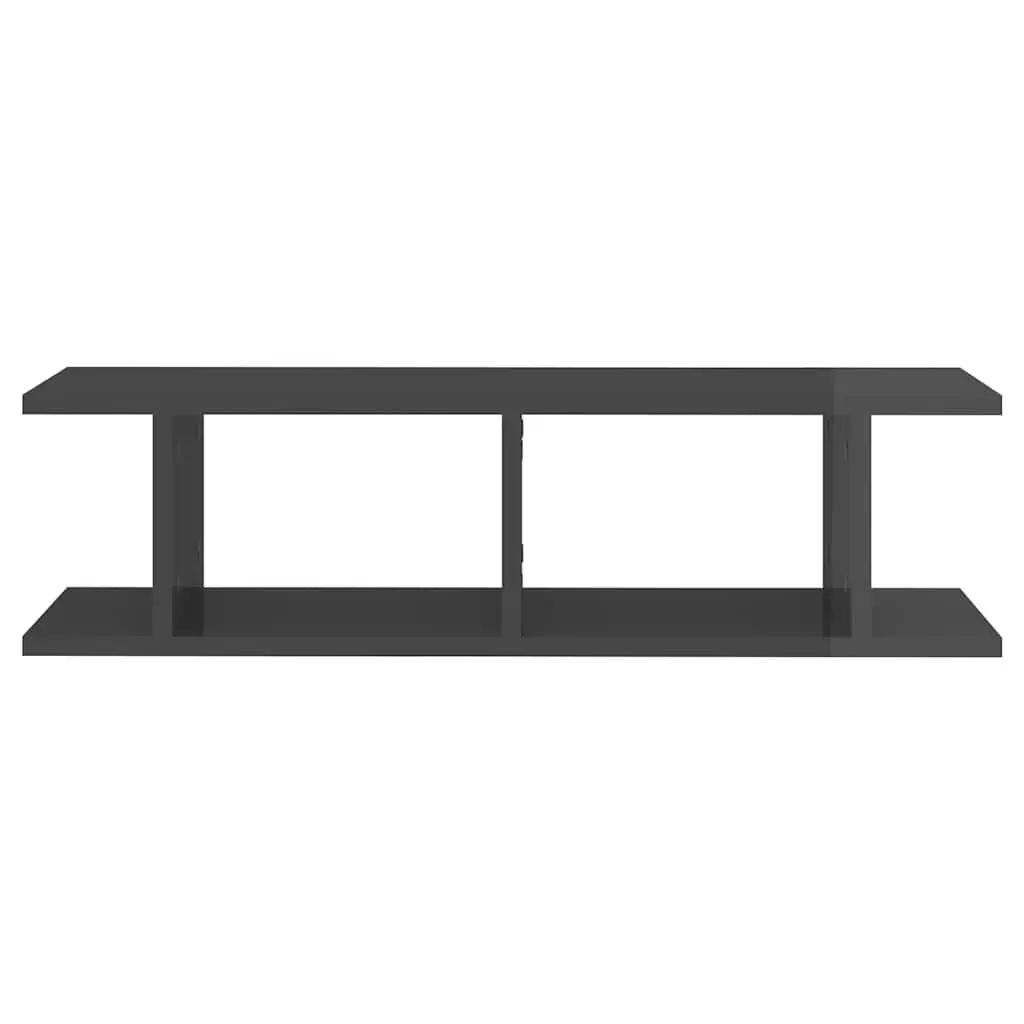 Wall Shelves Grey Floating Display Cube Storage Engineered Wood 75 x 18 x 20 cm