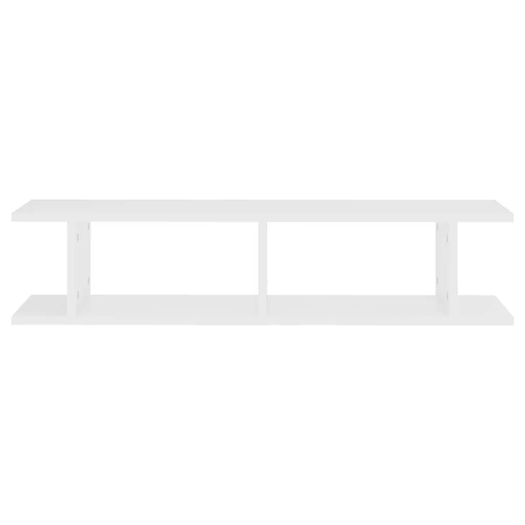 Floating Wall Shelf White 90x18x20cm Engineered Wood Display Cube Storage Shelves