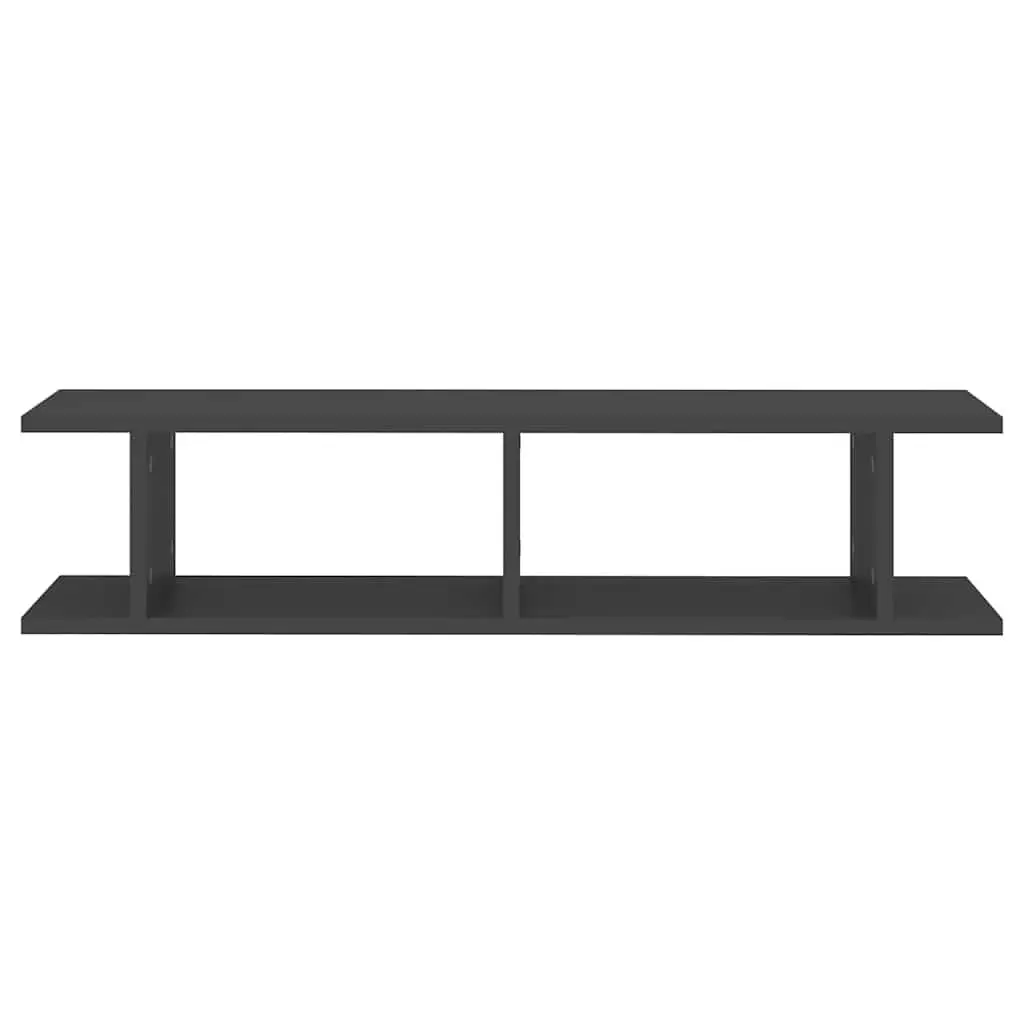 Wall Shelves Grey 90x18x20 cm Engineered Wood Floating Display Cube Storage Unit 2 pcs