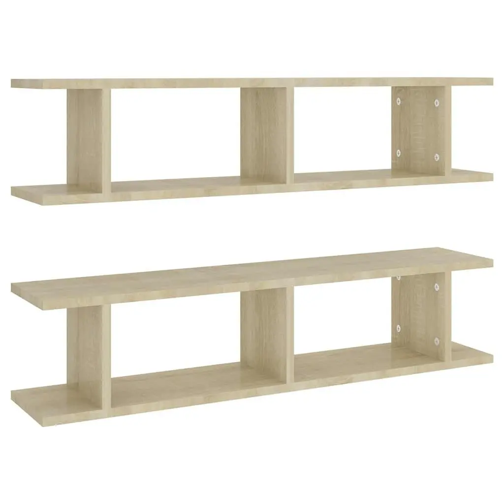 Wall Shelves Brown Cube Display Storage 90 x 18 x 20 cm Engineered Wood