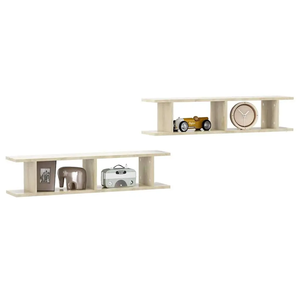 Wall Shelves Brown Cube Display Storage 90 x 18 x 20 cm Engineered Wood