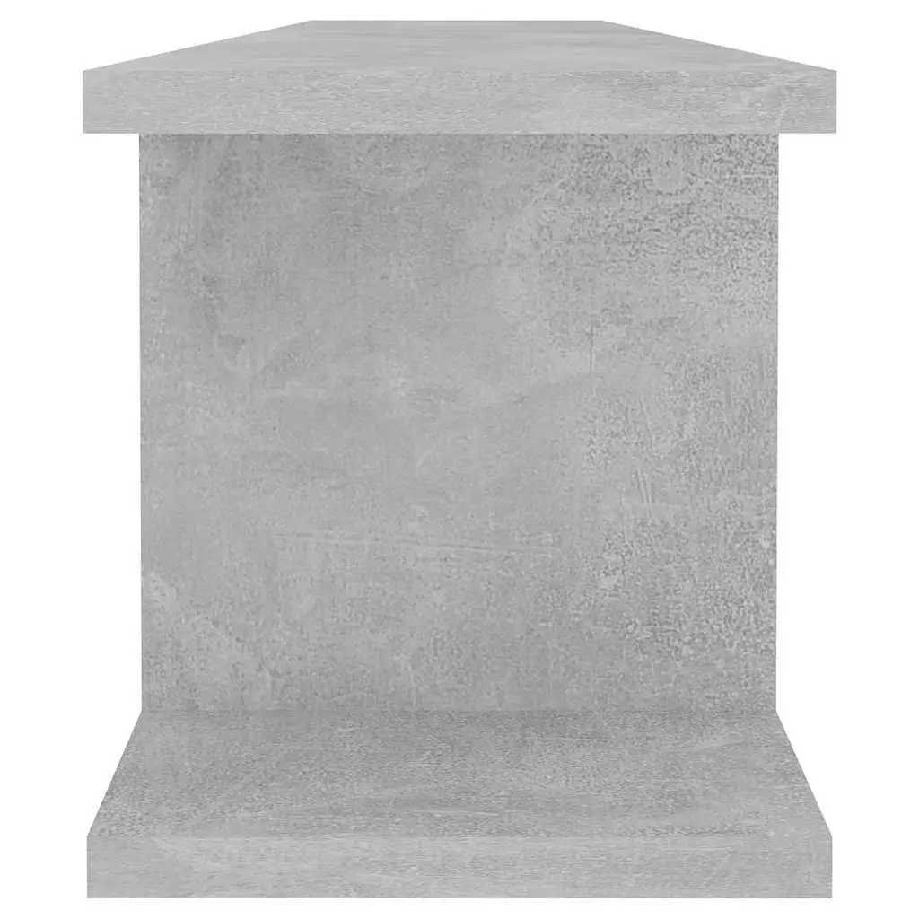 Wall Shelves Grey Floating Display Cube 90 x 18 x 20 cm Engineered Wood 2 Piece