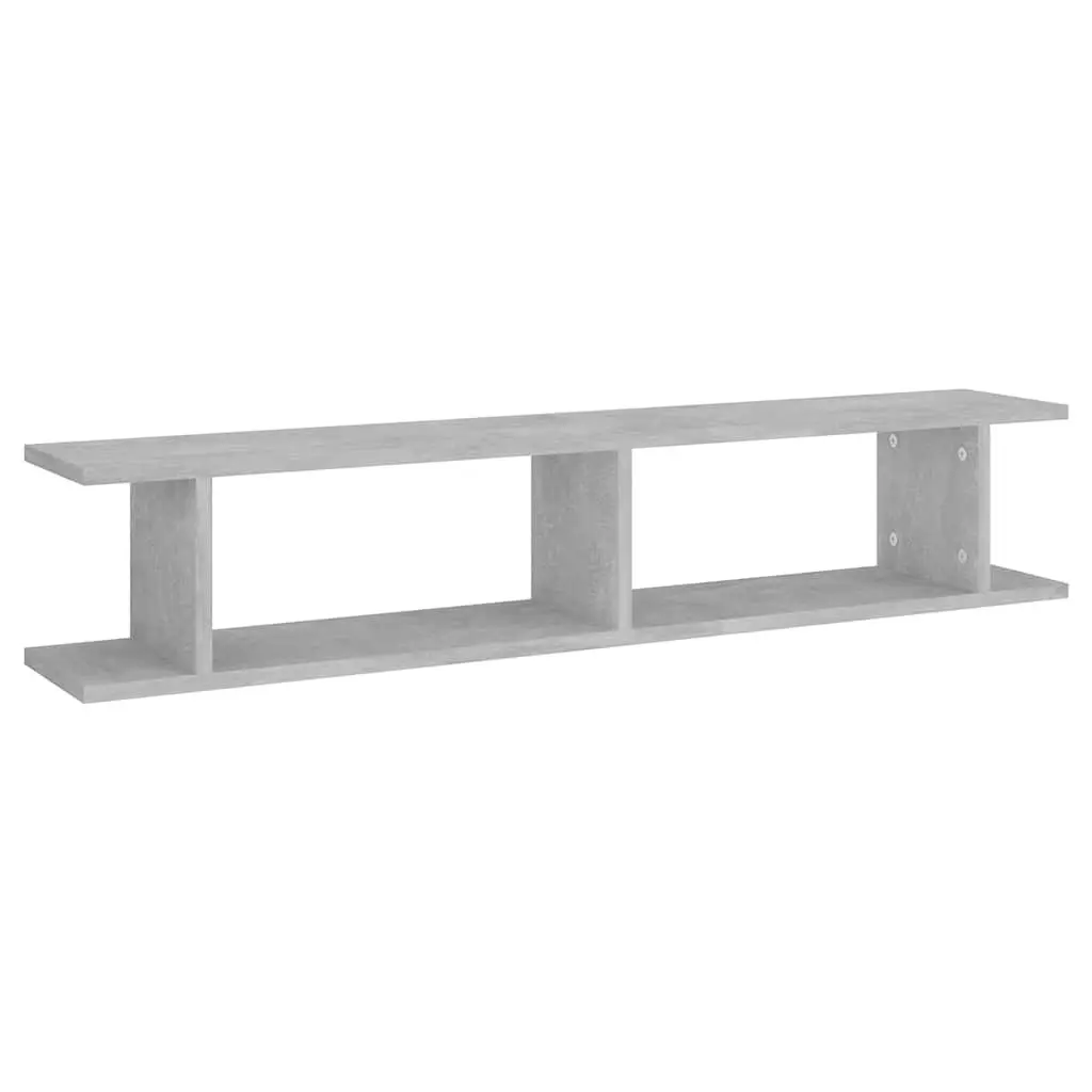 Wall Shelves Grey Cube Display Floating Storage 105 x 18 x 20 cm Engineered Wood 2 Piece