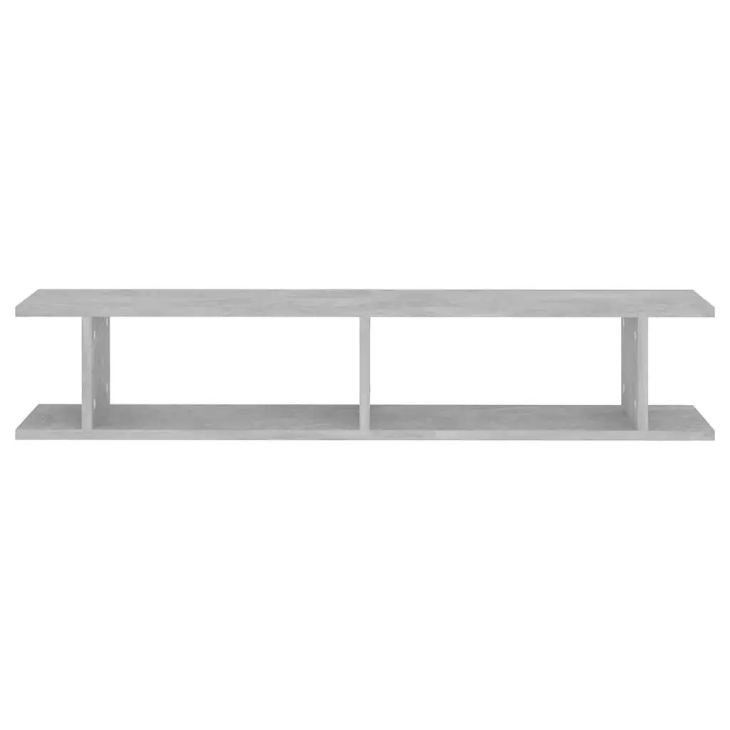 Wall Shelves Grey Cube Display Floating Storage 105 x 18 x 20 cm Engineered Wood 2 Piece