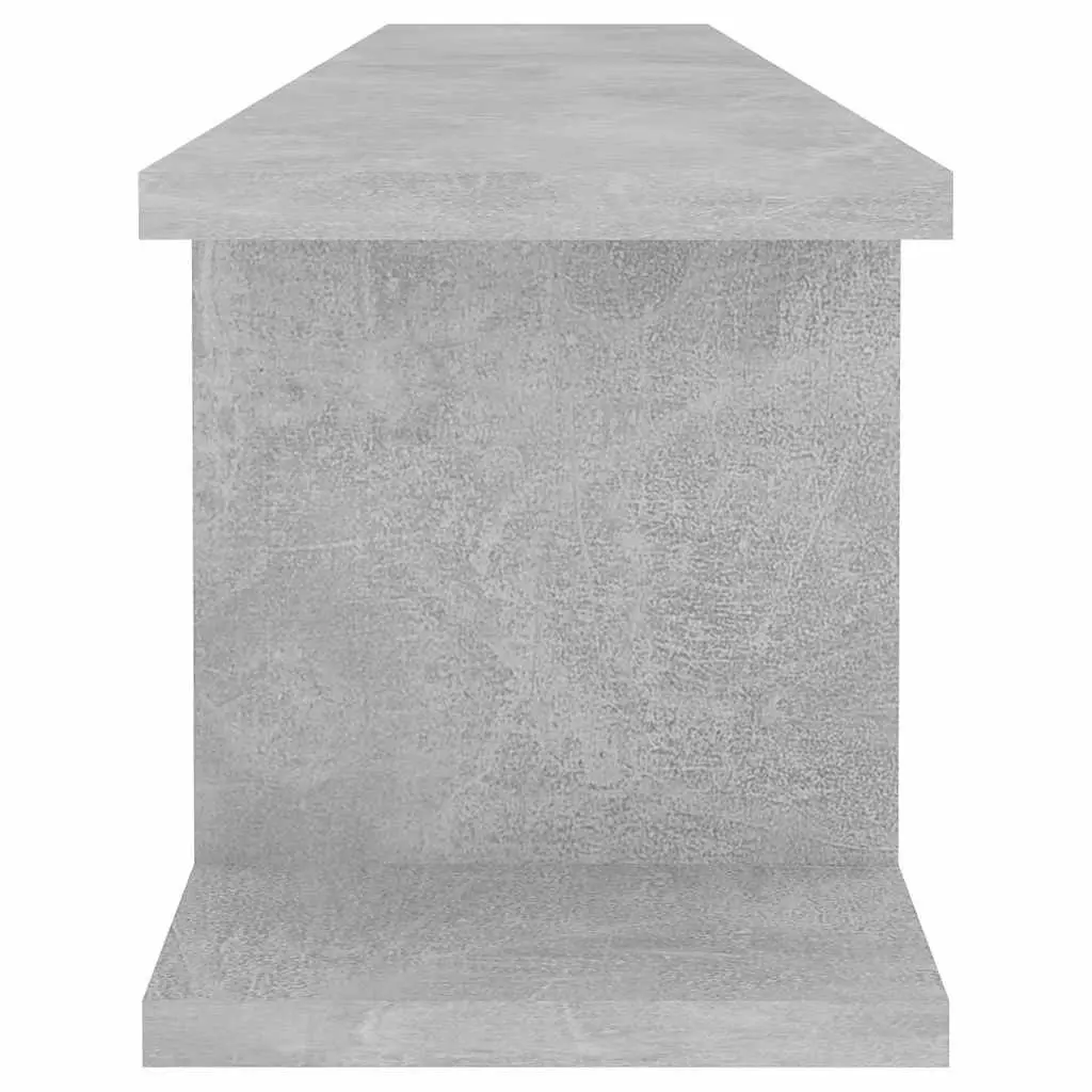 Wall Shelves Grey Cube Display Floating Storage 105 x 18 x 20 cm Engineered Wood 2 Piece