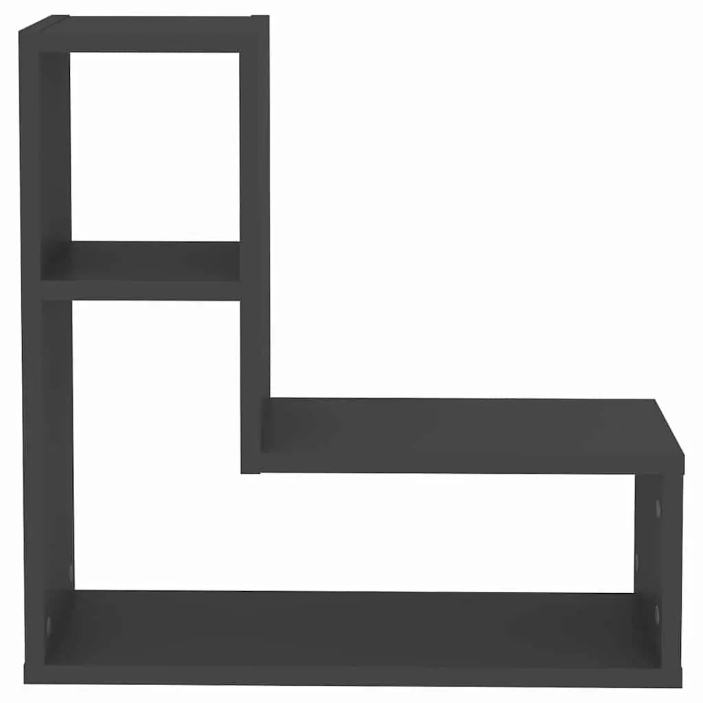 Wall Shelves Grey Cube Floating Display Storage 50 x 15 x 50 cm Engineered Wood
