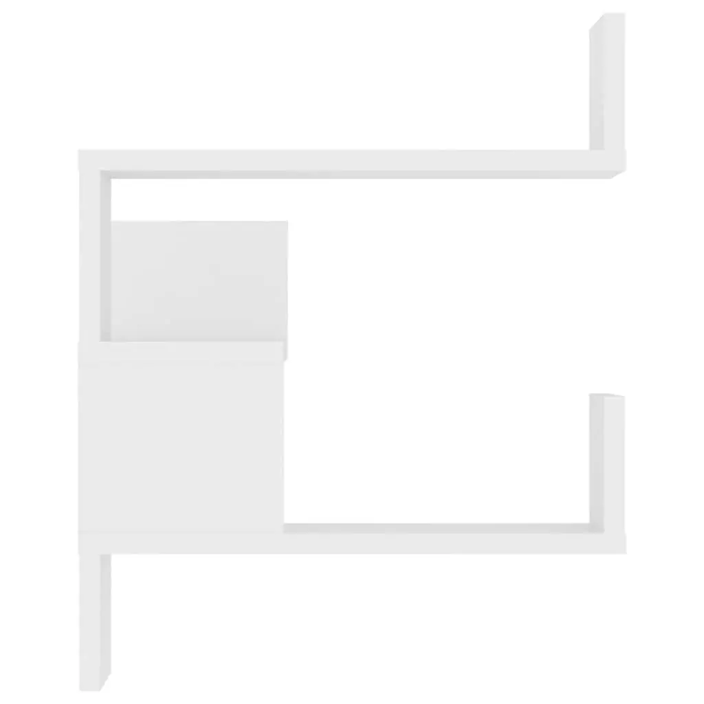 Wall Corner Shelves White 40 x 40 x 50 cm Engineered Wood 2 Pieces