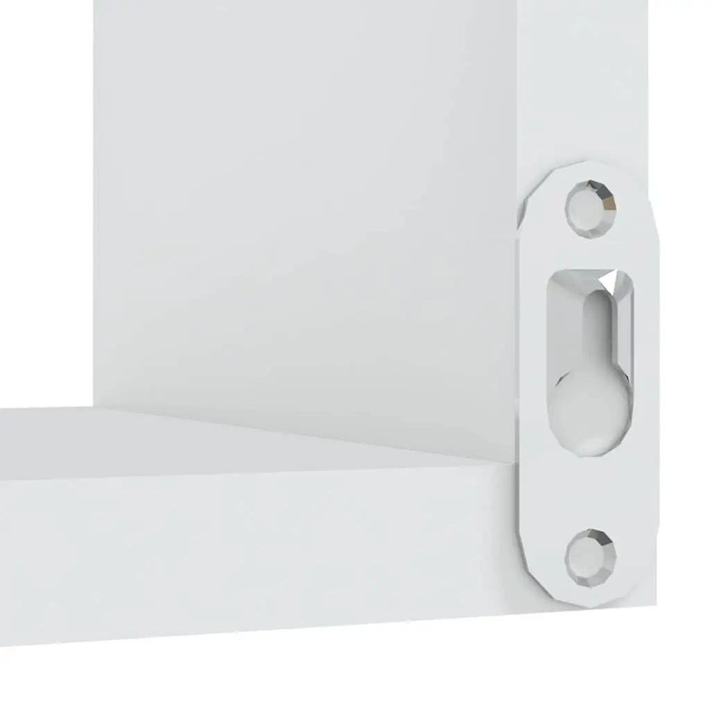 Wall Corner Shelves White 40 x 40 x 50 cm Engineered Wood 2 Pieces