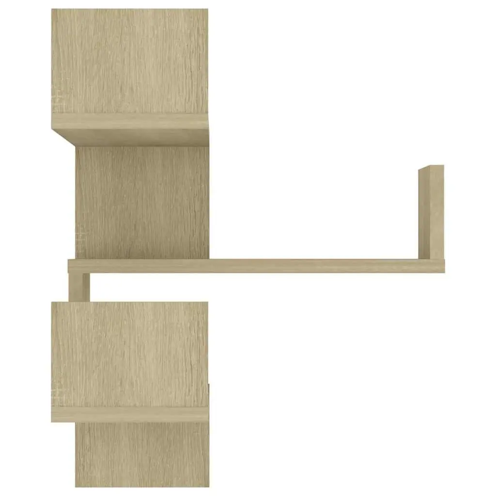 Wall Corner Shelves Brown Engineered Wood 40x40x50 cm Display Storage 2 Piece