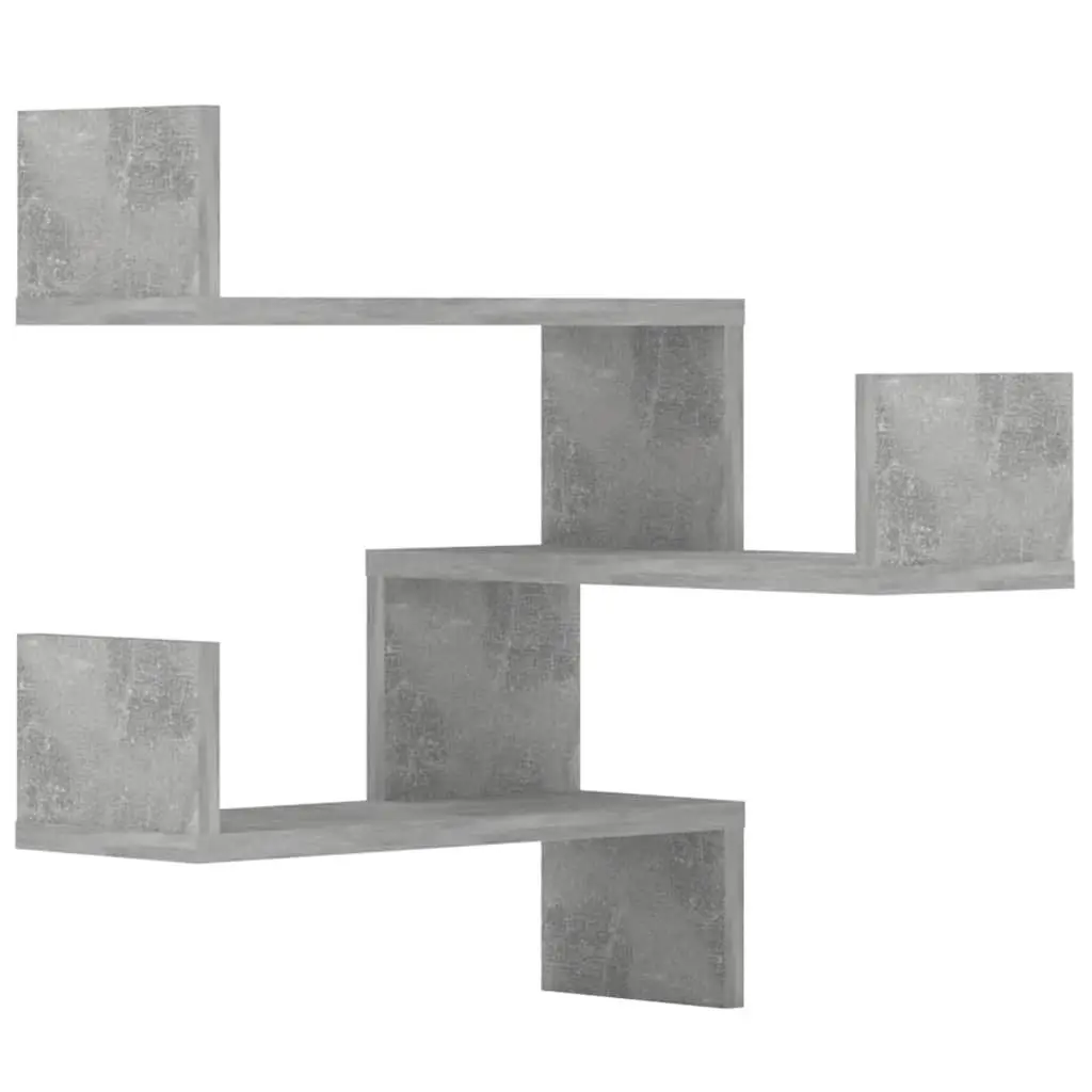 Wall Corner Shelves Grey 40x40x50 cm Engineered Wood 2 Pieces Display Storage