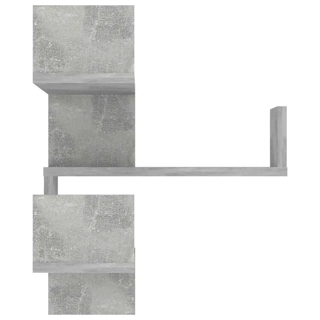 Wall Corner Shelves Grey 40x40x50 cm Engineered Wood 2 Pieces Display Storage