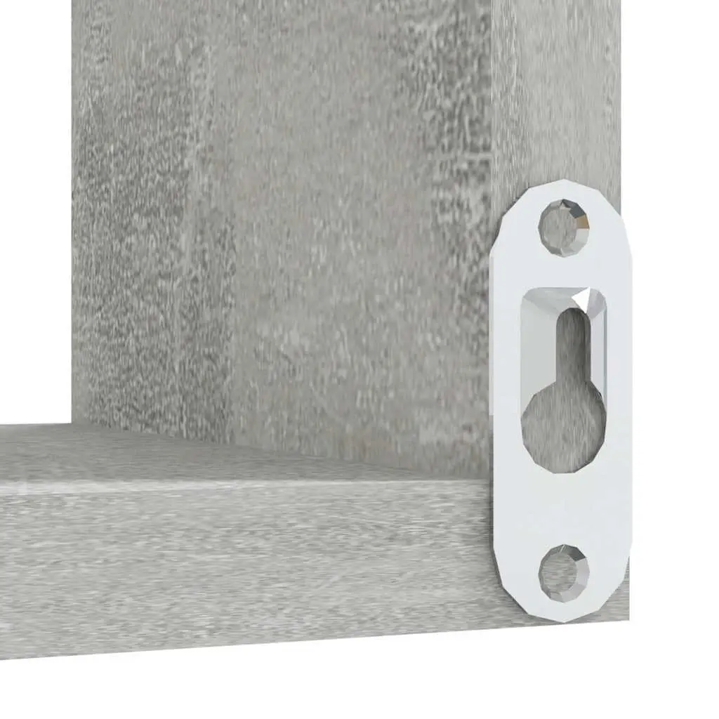 Wall Corner Shelves Grey 40x40x50 cm Engineered Wood 2 Pieces Display Storage