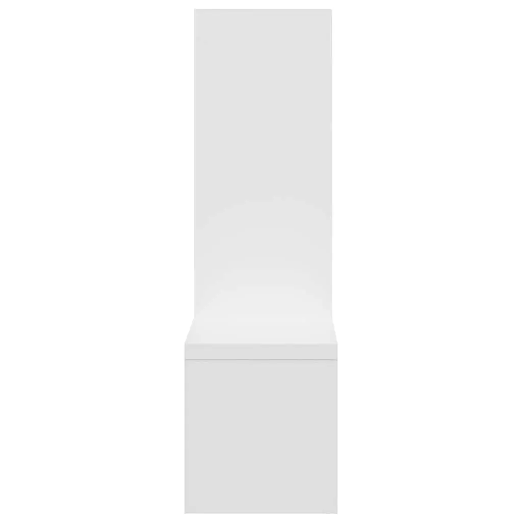 Wall Shelves Music Note Design White 50x15x50 cm Set of 2 Display Storage