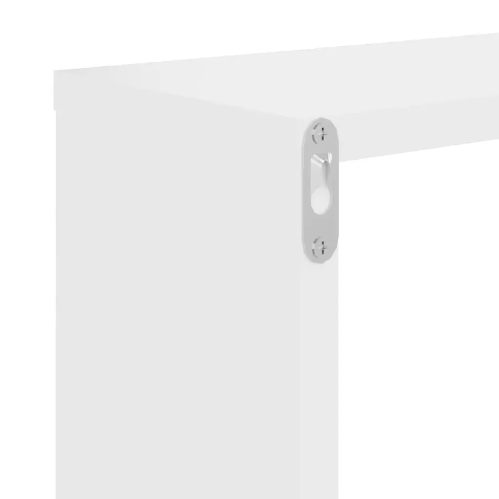 Wall Shelves Music Note Design White 50x15x50 cm Set of 2 Display Storage