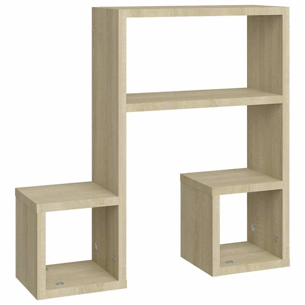 Wall Shelves Music Note Shape Brown 50 x 15 x 50 cm Engineered Wood 2 Pieces