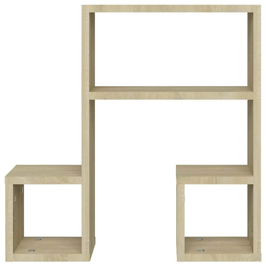 Wall Shelves Music Note Shape Brown 50 x 15 x 50 cm Engineered Wood 2 Pieces