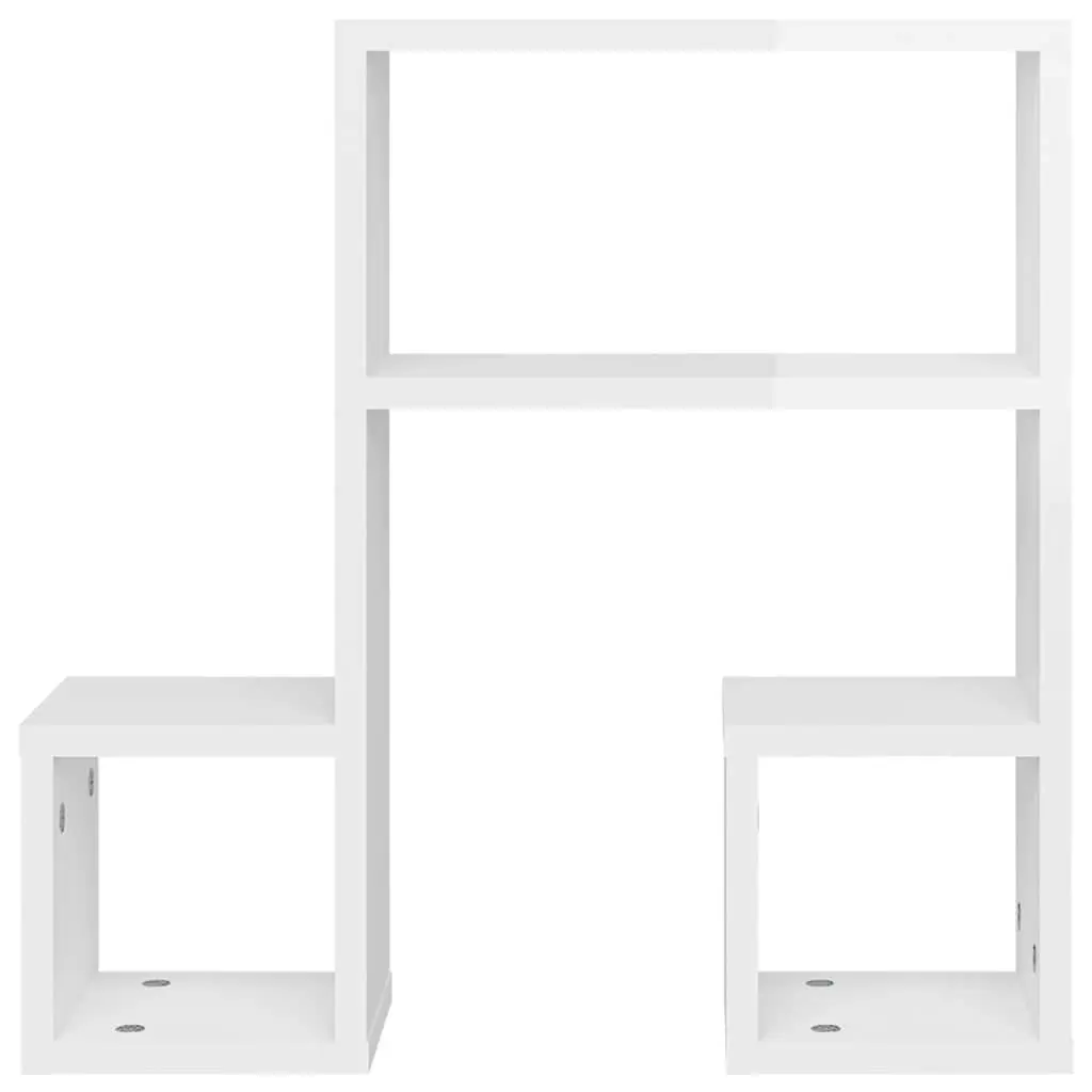 Wall Shelves Music Note Shape White 50x15x50 cm Engineered Wood Set of 2