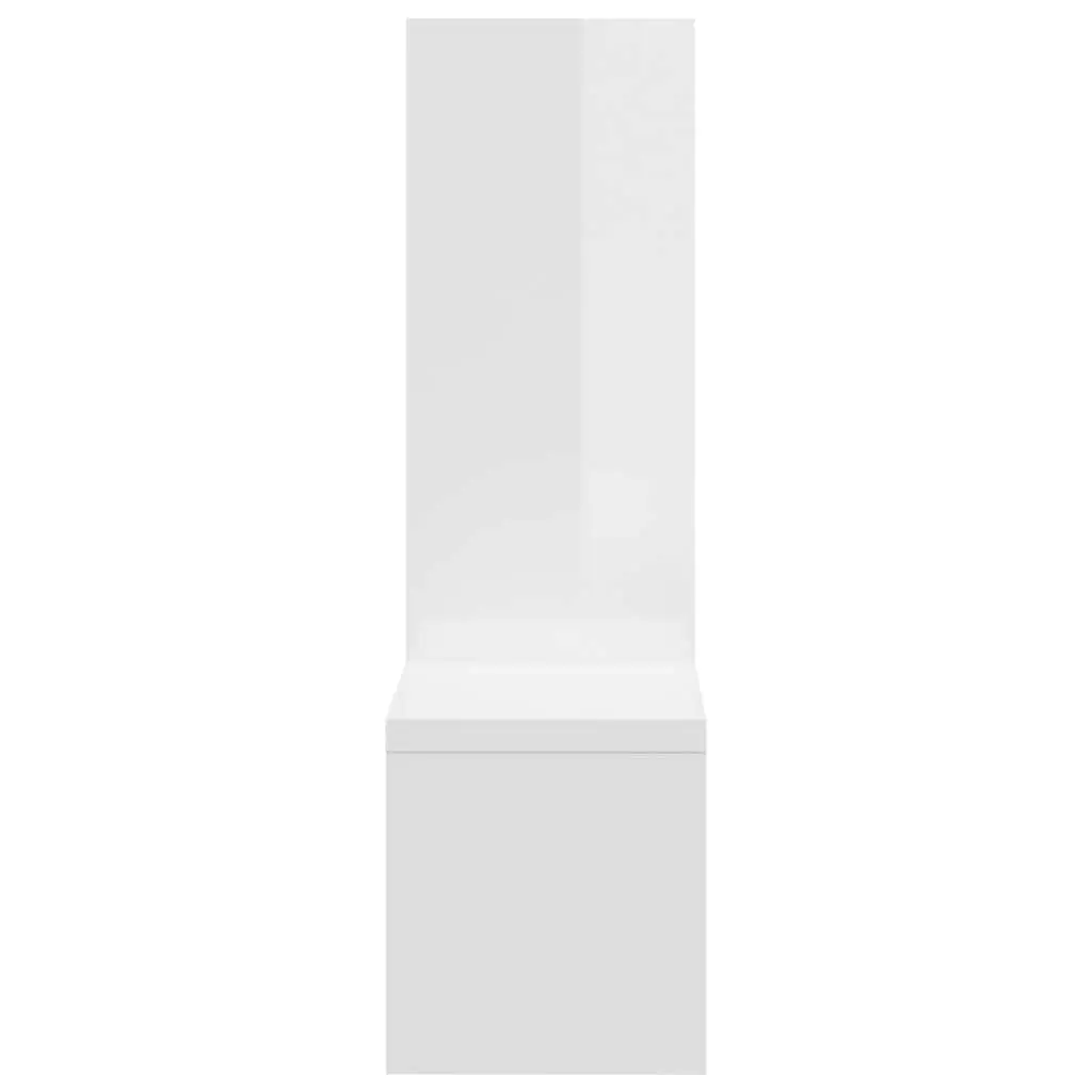 Wall Shelves Music Note Shape White 50x15x50 cm Engineered Wood Set of 2
