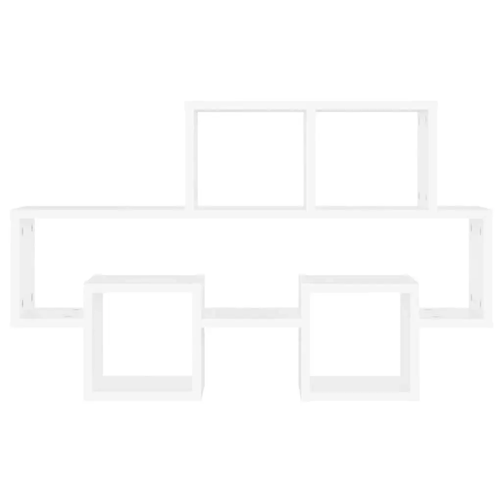 Car-Shaped Wall Shelf White Engineered Wood 82 x 15 x 51 cm Storage Organiser Hanging Display Compartment