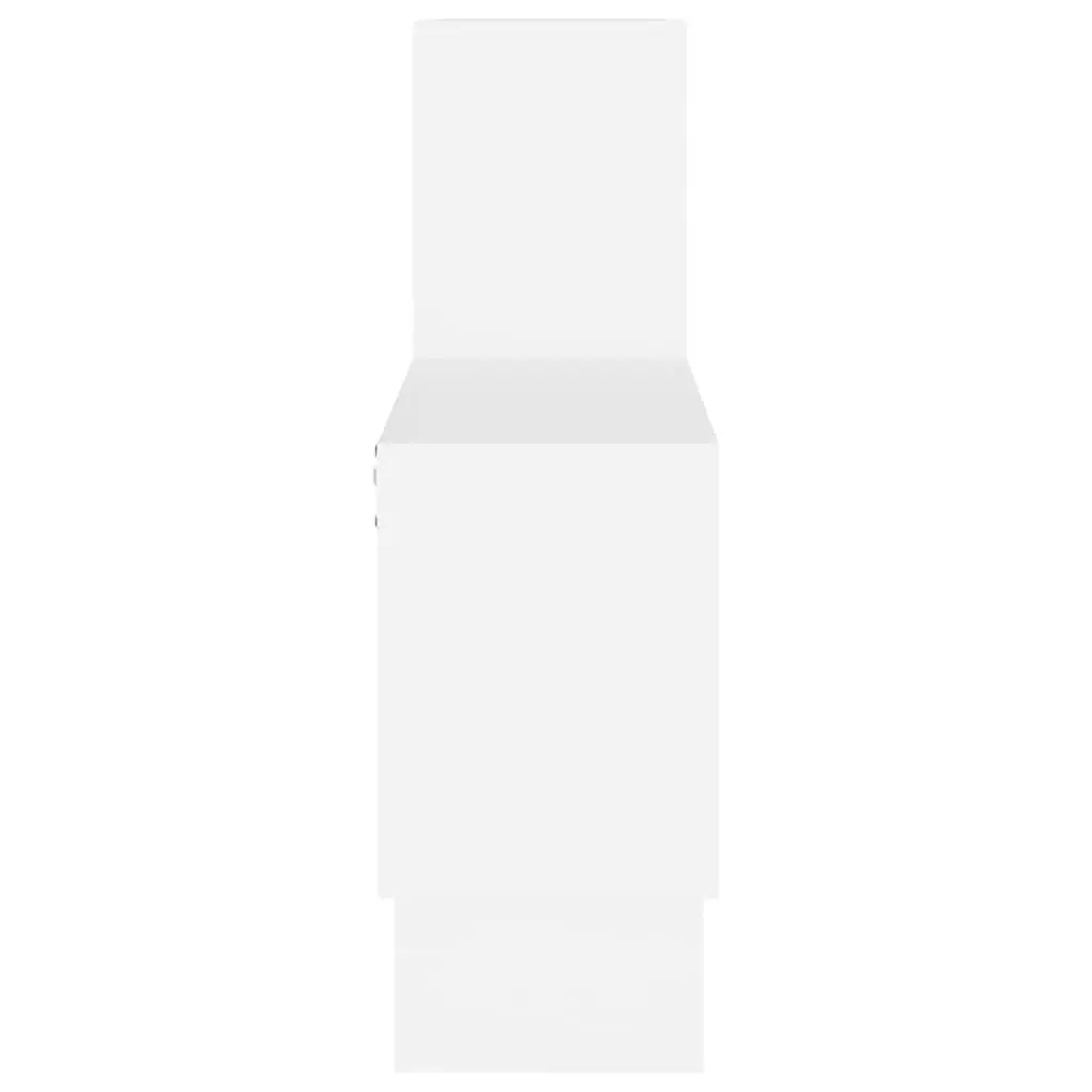 Car-Shaped Wall Shelf White Engineered Wood 82 x 15 x 51 cm Storage Organiser Hanging Display Compartment
