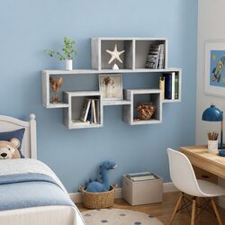 Car-Shaped Wall Shelf in Grey Engineered Wood
