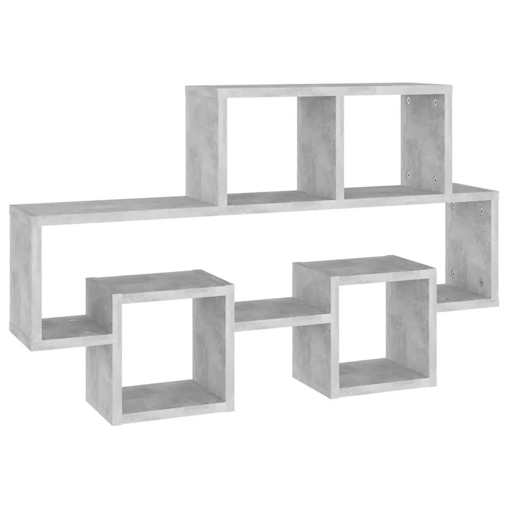 Grey Engineered Wood Car Shaped Wall Shelf Storage Display Unit 82Lx15Wx51H cm