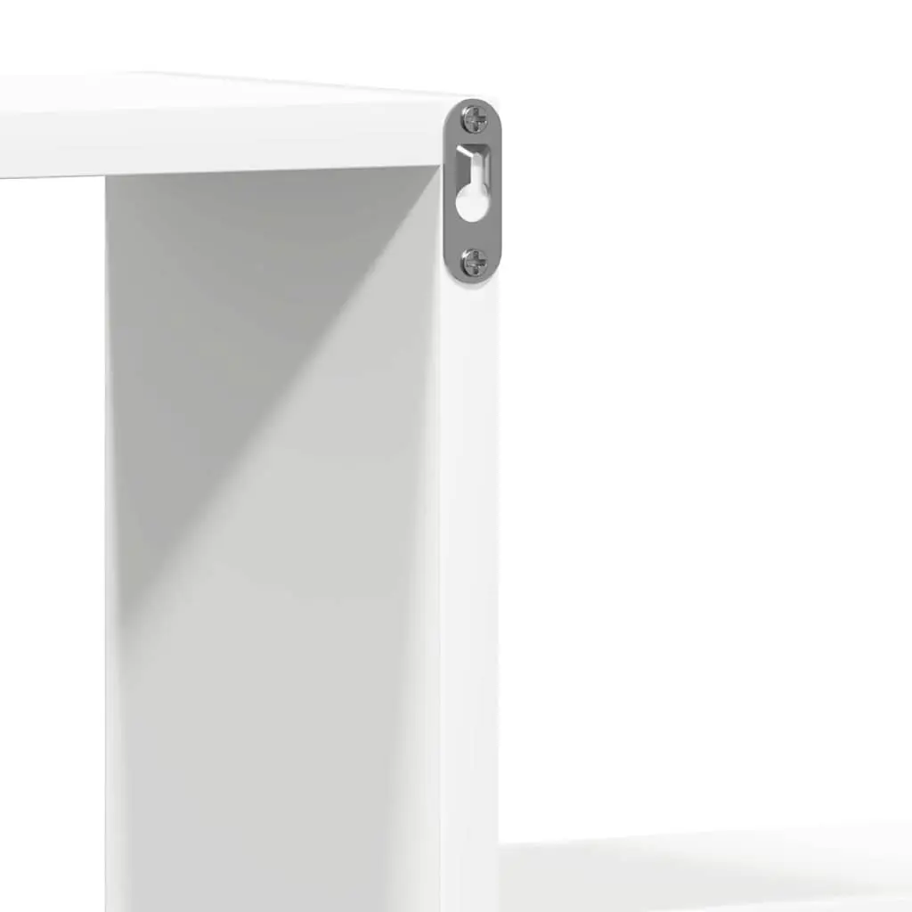 Wall Shelves White Floating Display Shelf 100 x 15 x 20 cm Engineered Wood 2 Pieces