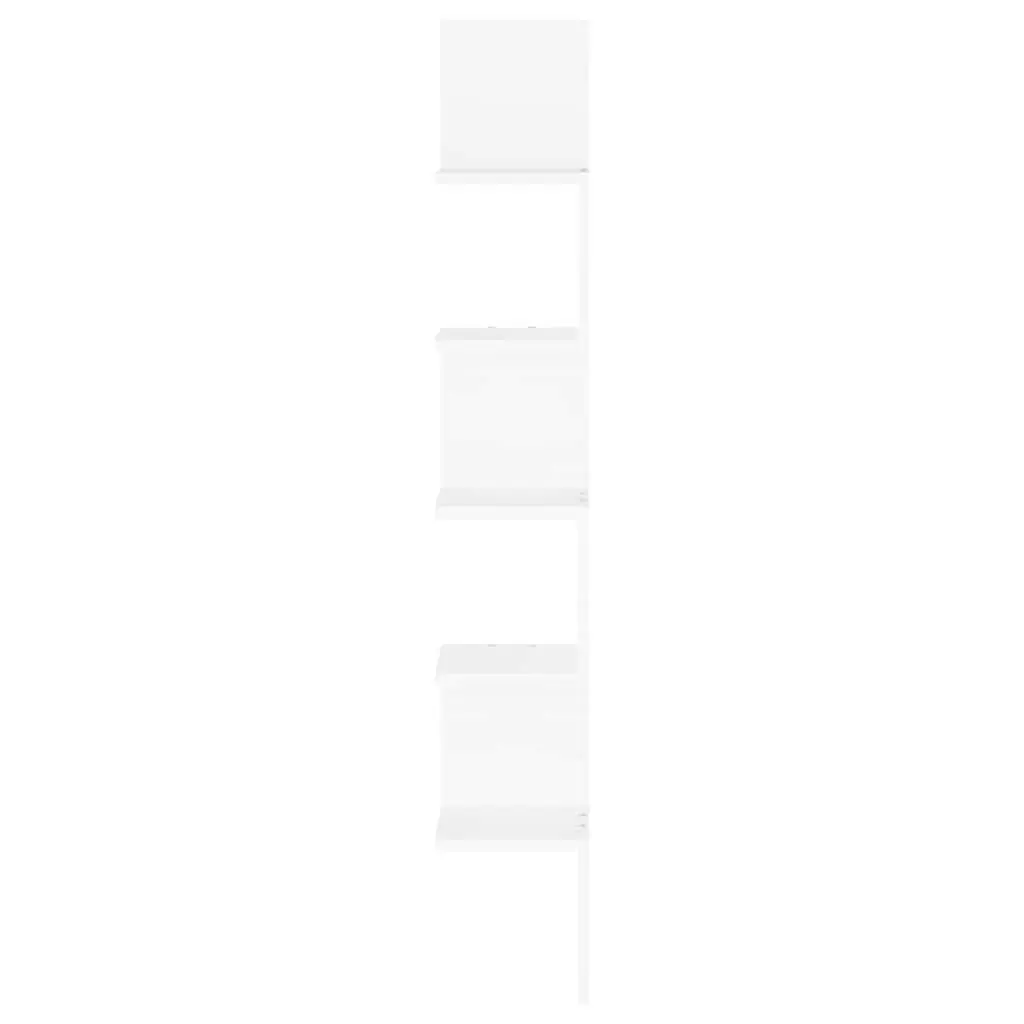 Wall Corner Shelf White 20 x 20 x 127.5 cm Engineered Wood