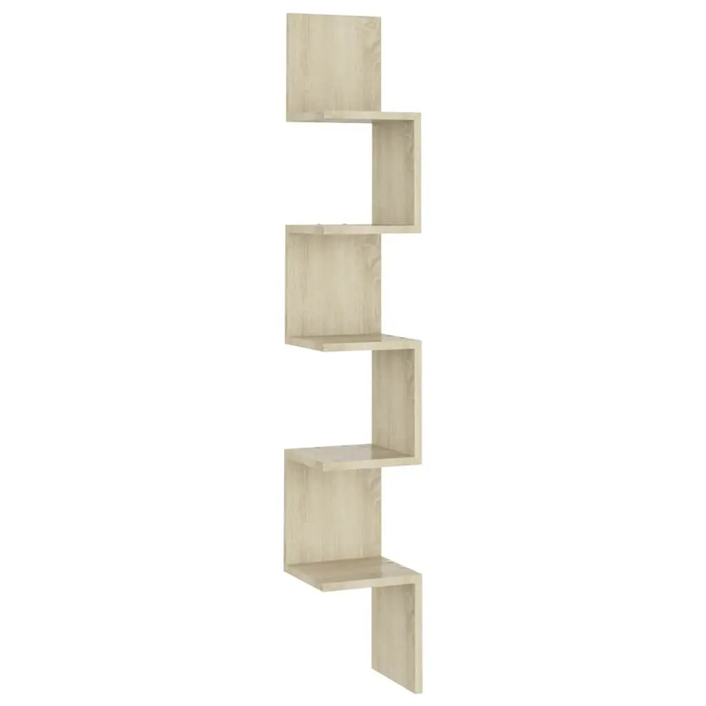 Corner Shelf Engineered Wood Brown 20x20x1275cm Storage Displays for Living Room