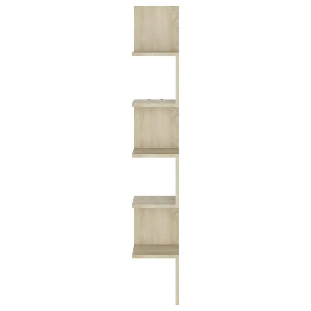 Corner Shelf Engineered Wood Brown 20x20x1275cm Storage Displays for Living Room