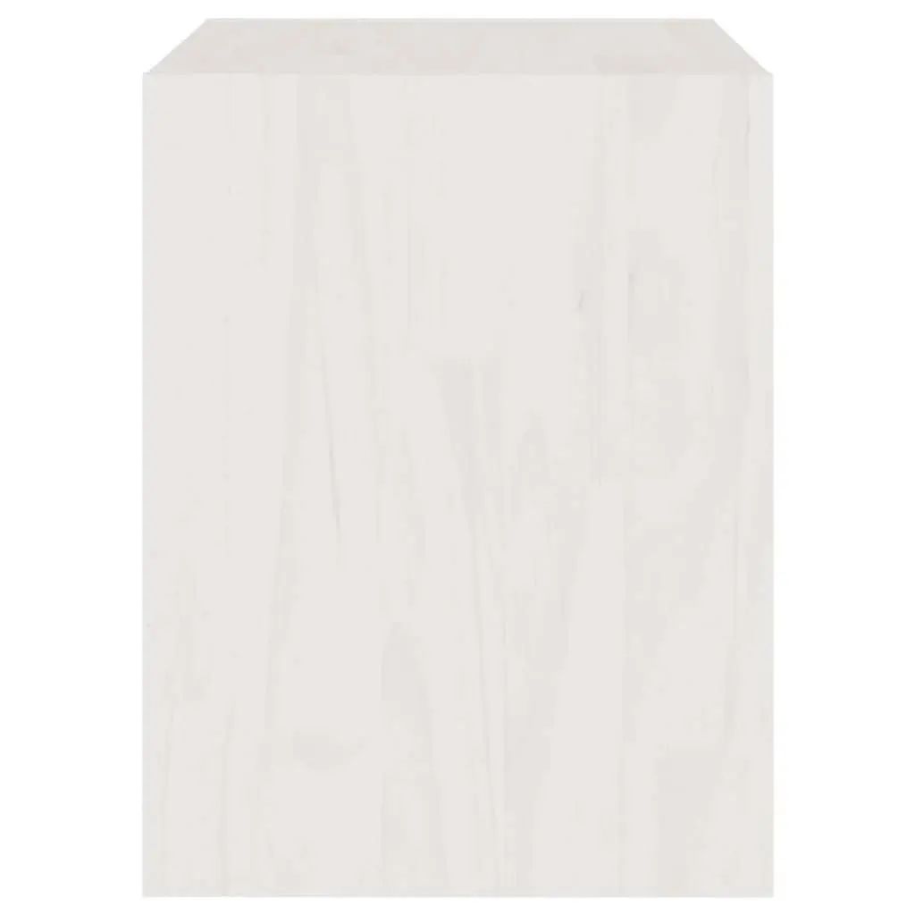 Bedside Cabinets White Solid Pinewood 40 x 30.5 x 40 cm Storage Nightstand 2 Piece