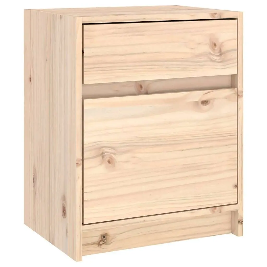 Solid Wood Bedside Cabinet 40x31x50cm in Brown