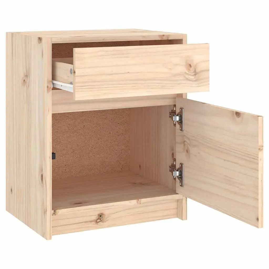 Solid Wood Bedside Cabinet 40x31x50cm in Brown
