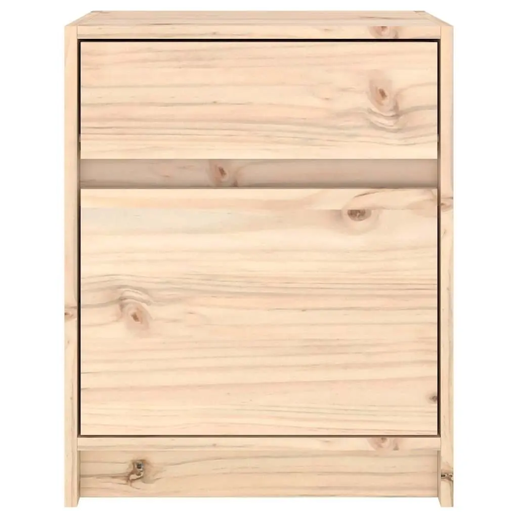 Solid Wood Bedside Cabinet 40x31x50cm in Brown