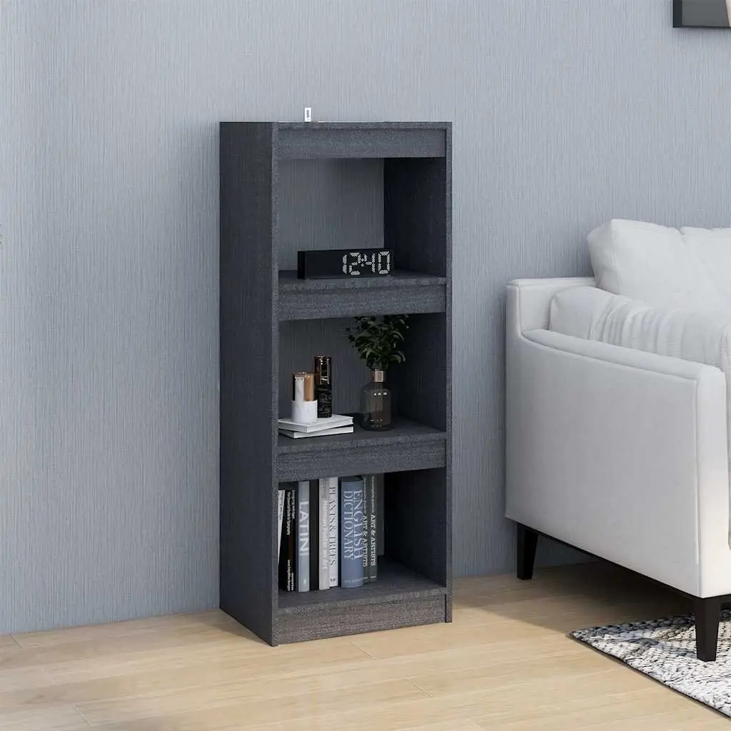 Pinewood Book Cabinet Room Divider Grey 40x30x103.5cm Storage Shelf