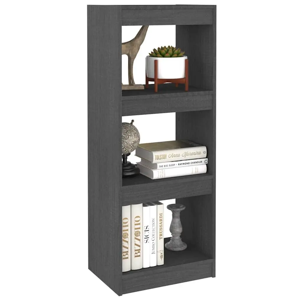 Pinewood Book Cabinet Room Divider Grey 40x30x103.5cm Storage Shelf