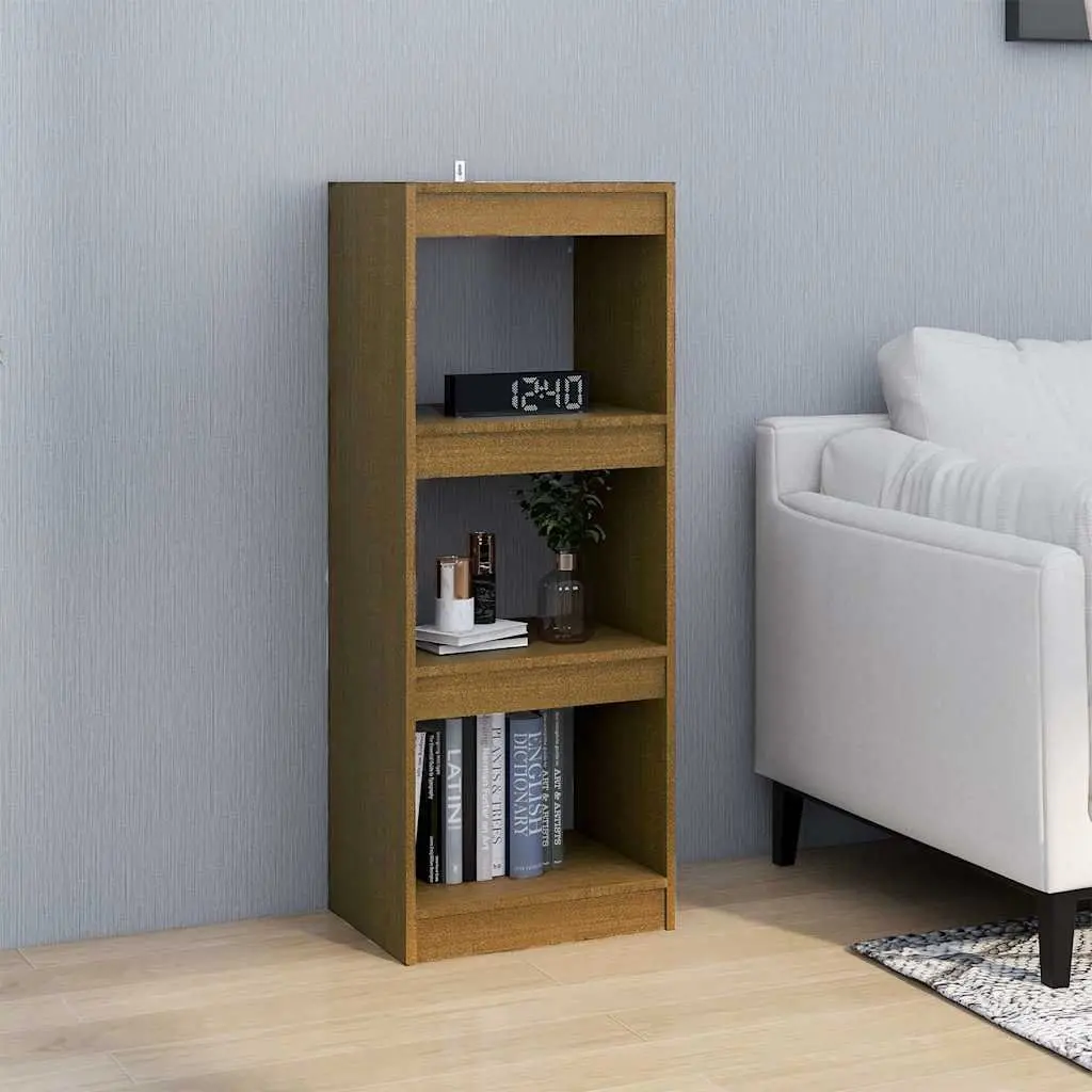 Pinewood Brown Shelving Unit Book Cabinet Room Divider 40x30x103.5cm
