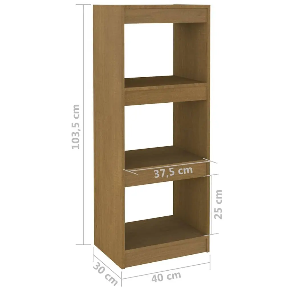 Pinewood Brown Shelving Unit Book Cabinet Room Divider 40x30x103.5cm