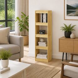 Wooden Book Cabinet Room Divider for Cozy Spaces