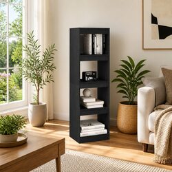 Grey Pinewood Book Cabinet Room Divider