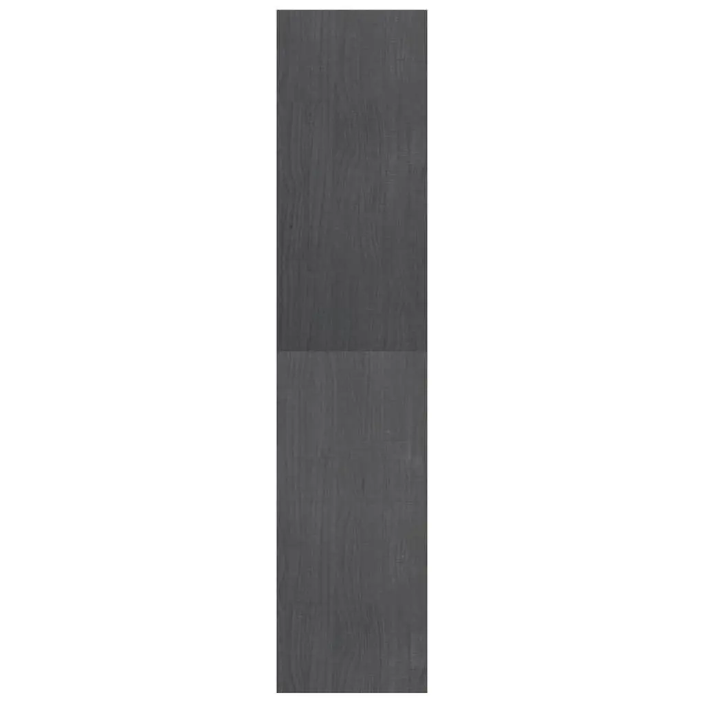 Pinewood Bookcase Room Divider Grey Storage Organizer 4 Compartments 40x30x1355cm