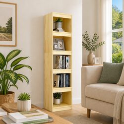 Wooden Book Cabinet Room Divider in Brown 40x30x167.5cm