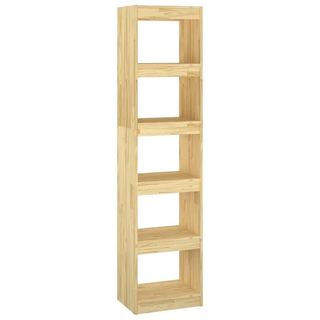 Book Cabinet Room Divider 40x30x167.5 cm Solid Pinewood Shelving Unit