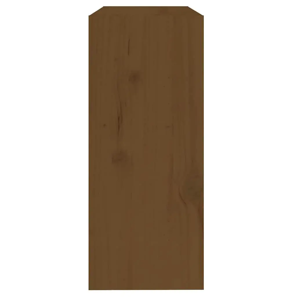 Book Cabinet Room Divider Honey Brown Solid Pinewood Bookshelf Storage Shelving Unit
