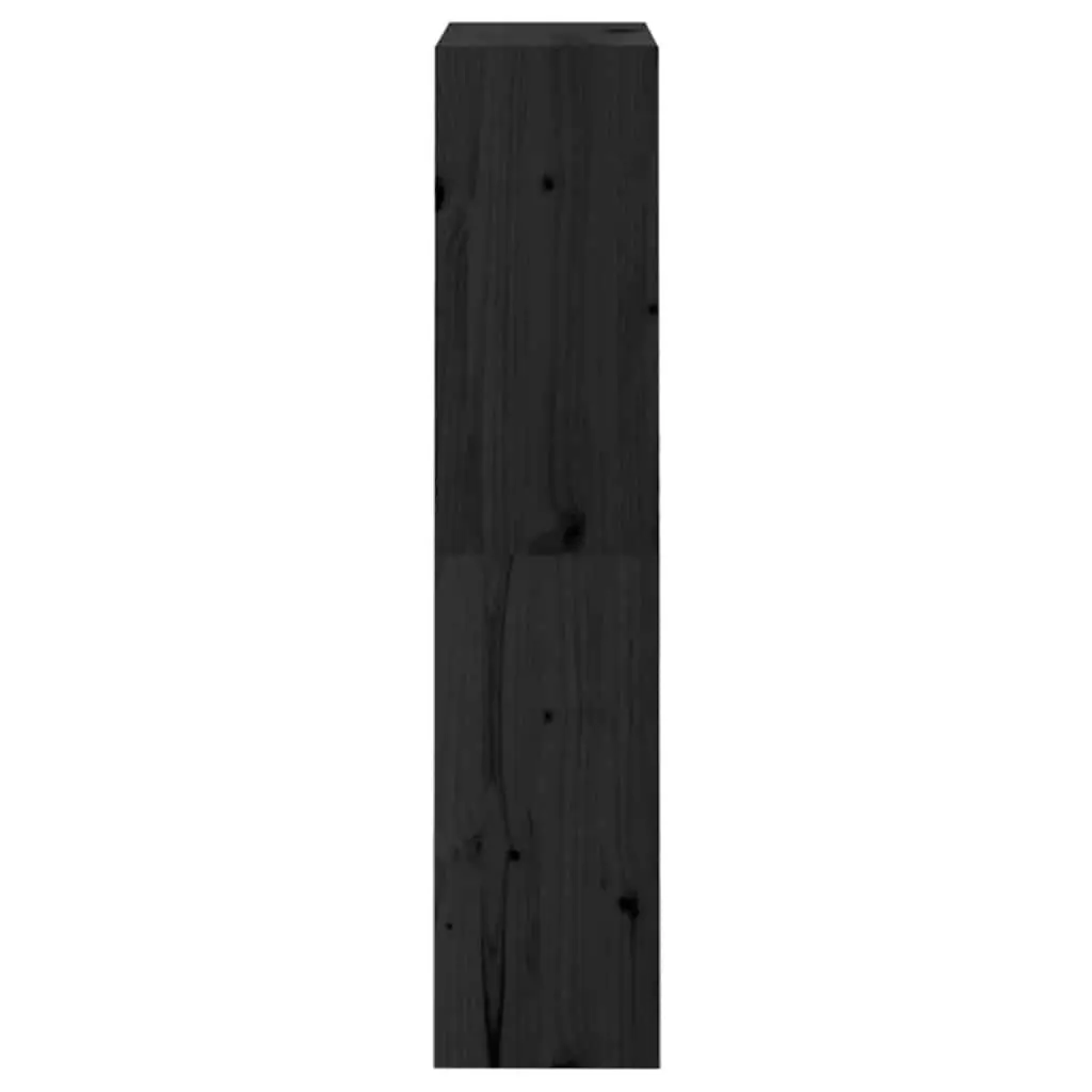 Solid Wood Pine Book Cabinet Room Divider in Black