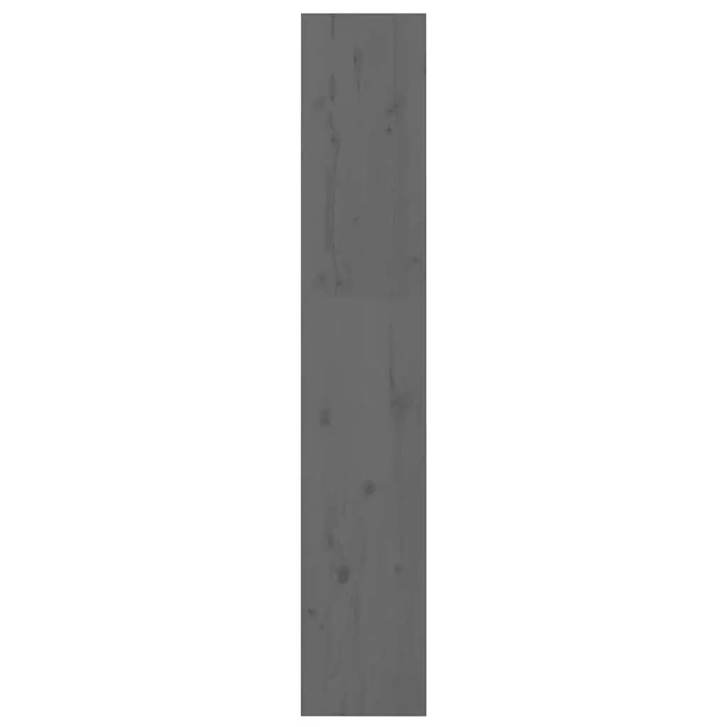 Grey Solid Pine Book Cabinet with 5 Shelves