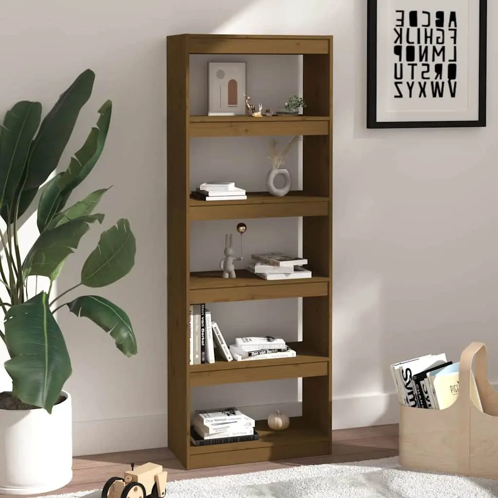 Honey Brown Book Cabinet Room Divider 60x30x167.5cm