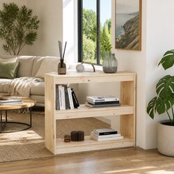 Charming Solid Wood Pine Book Cabinet Room Divider
