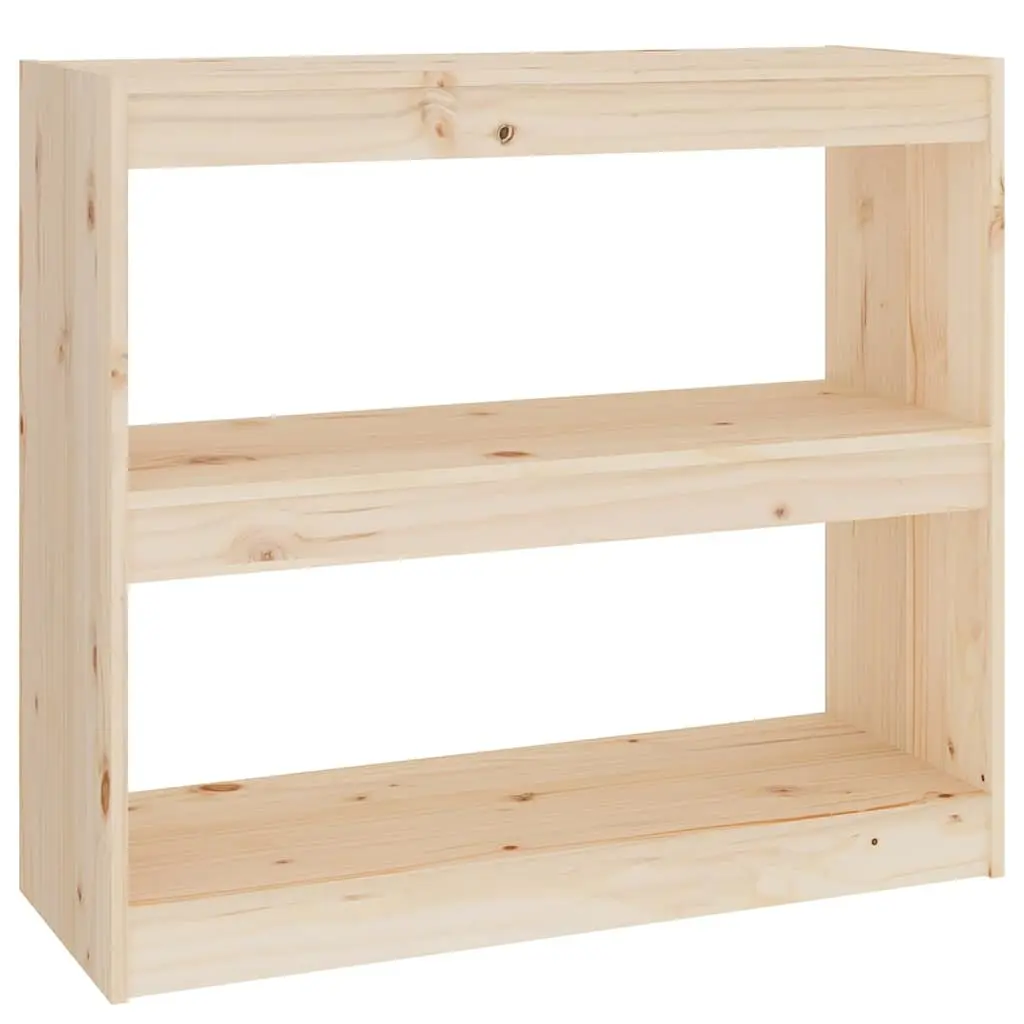 Solid Wood Pine Book Cabinet Room Divider 80x30x71.5 cm Storage Shelving